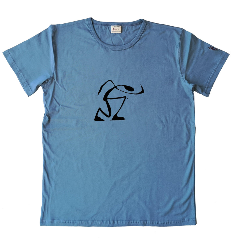 Marcheur - T-shirt homme bleu gris sambalou