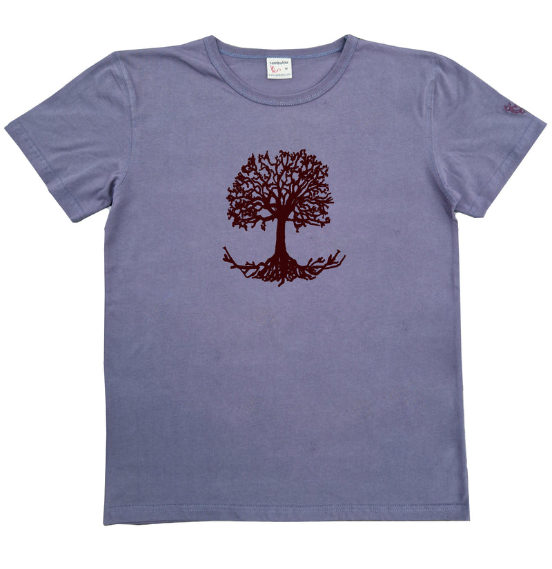t-shirt classique sambalou gris - motif arbre