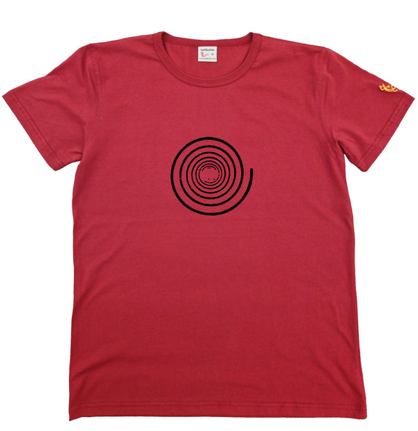 Spirale simple - T-shirt homme bio Sambalou couleur rouge 2023