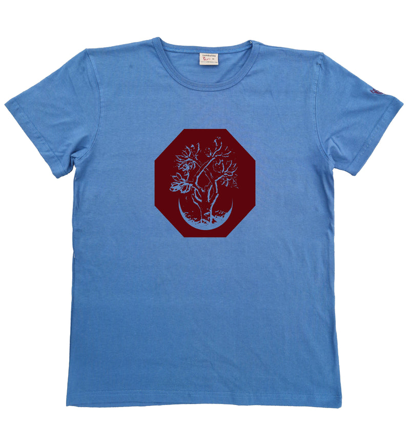 T-shirt homme bio Sambalou couleur bleu gris -  arbreapapa