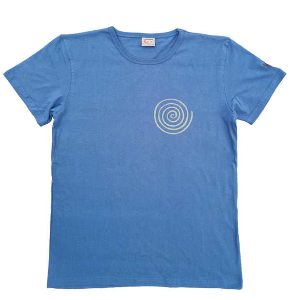spirale pochette - T-shirt homme bio Sambalou couleur bleu gris 2023
