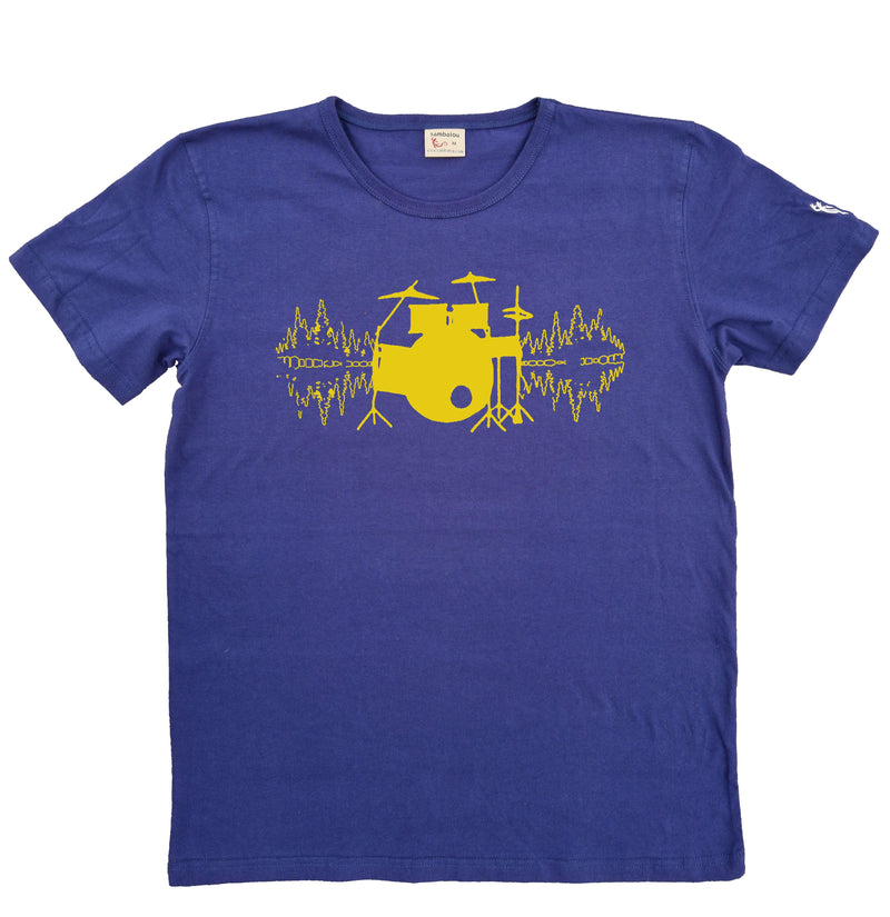 t-shirt sambalou - drumswave - t-shirt bleu marine