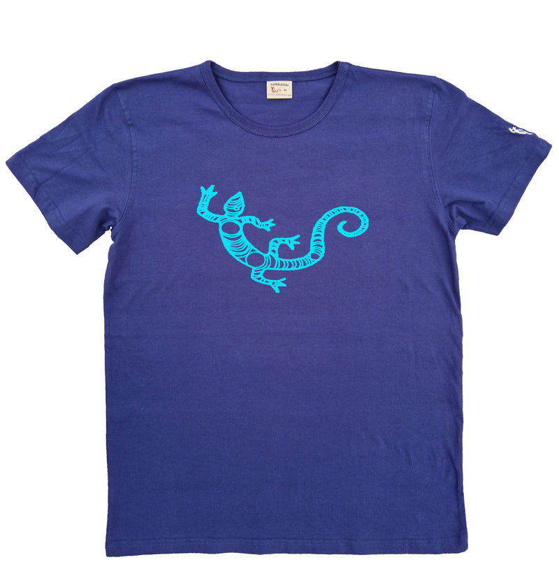 salamandre 2 couleurs2 - T-shirt homme bleu marine