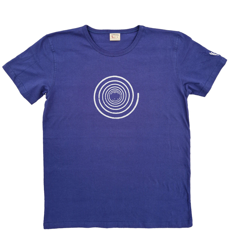 Spirale simple - T-shirt homme bio Sambalou couleur bleu marine