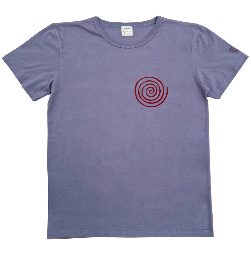 spirale pochette - T-shirt homme bio Sambalou couleur gris brun 2