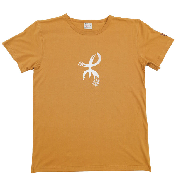 T-shirt homme bio Sambalou couleur jaune moutarde 2023 homme libre