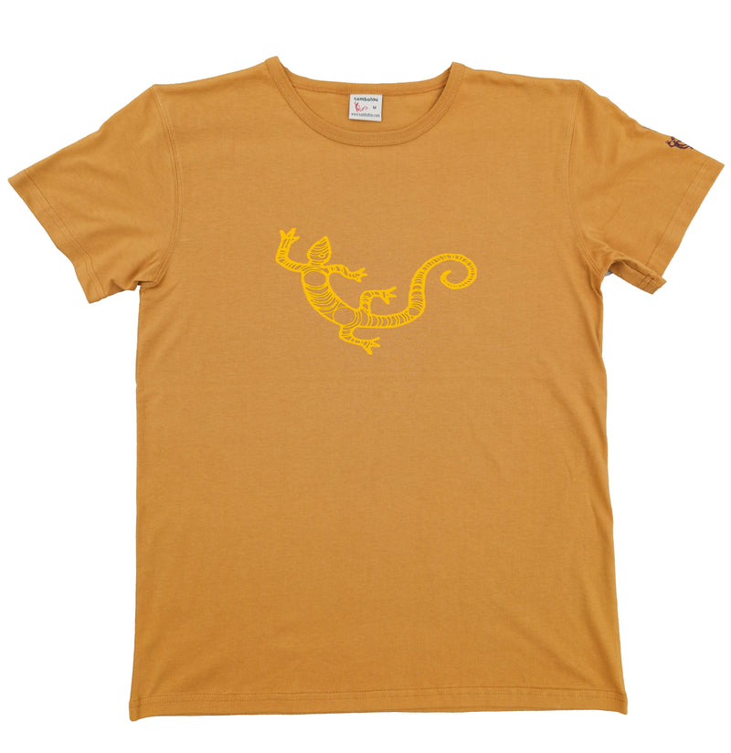 Salamandre 2 couleurs - T-shirt homme jaune moutarde