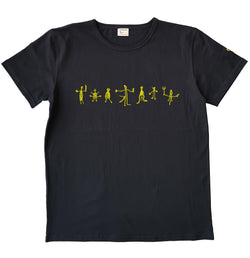 T-shirt "Petit Bonhomme" Noir - T-shirt homme 100% coton biologique - Sérigraphie en Belgique - Tee shirts originaux et colorés - Sambalou