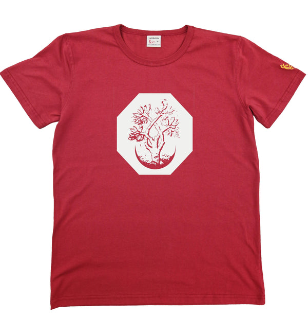T-shirt homme bio Sambalou couleur rouge - arbreapapa