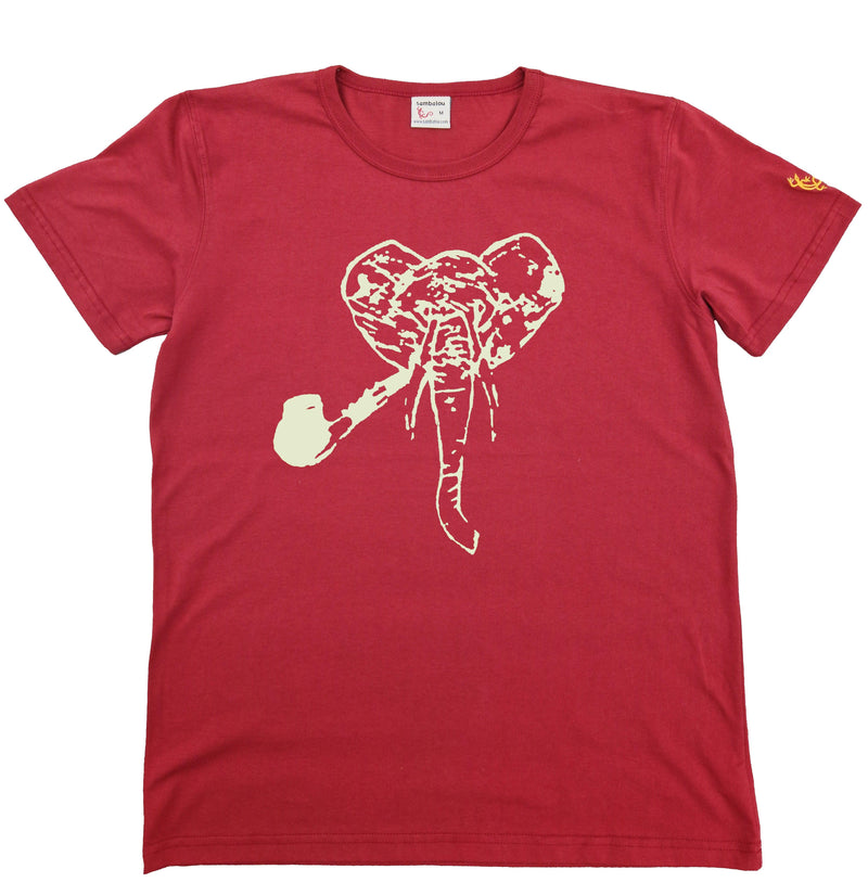 Elephant  - T-shirt homme rouge  