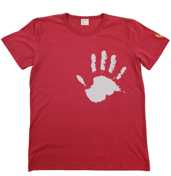 Main the hand blanc - T-shirt homme rouge 2023
