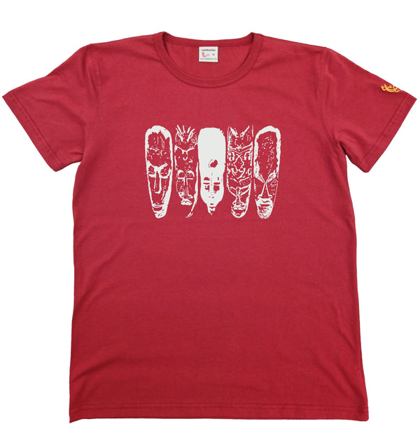 T-shirt "Roidelapampa" Rouge - T-shirt homme 100% coton biologique - Sérigraphie en Belgique - Tee shirts originaux et colorés - Sambalou t-shirt roide la pamapa rouge 