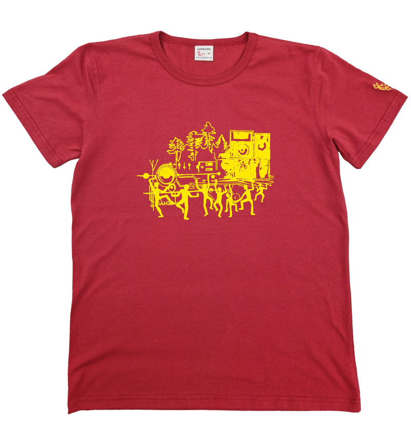 sambanight jaune - T-shirt homme bio Sambalou couleur rouge 2023