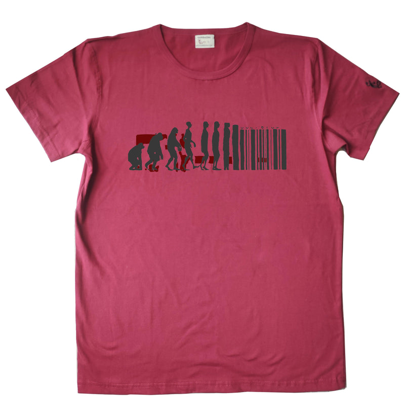 Evolution - T-shirt homme rouge bordeau 2023