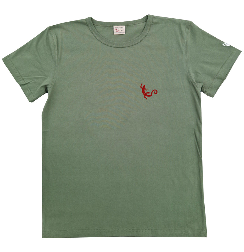 t-shirt sambalou vert  - salamandre pochette