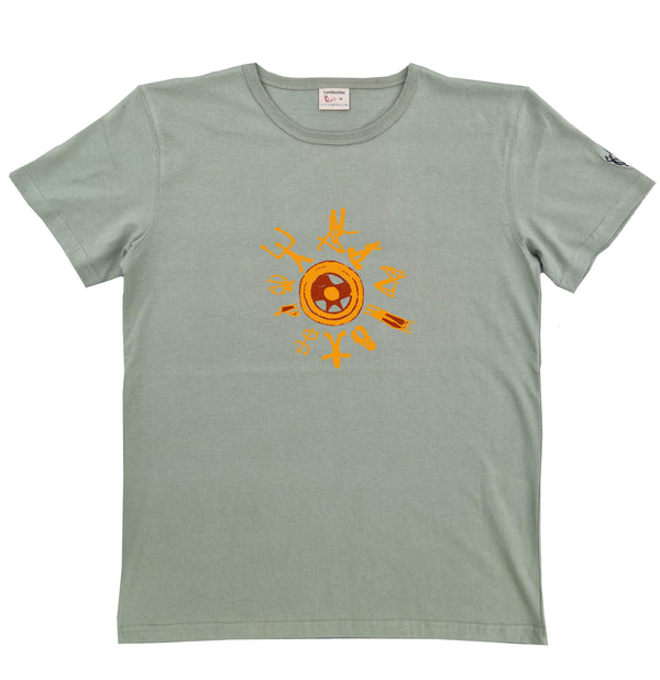 T-shirt "One Love" Vert - T-shirt homme 100% coton biologique - Sérigraphie en Belgique - Tee shirts originaux et colorés - Sambalou