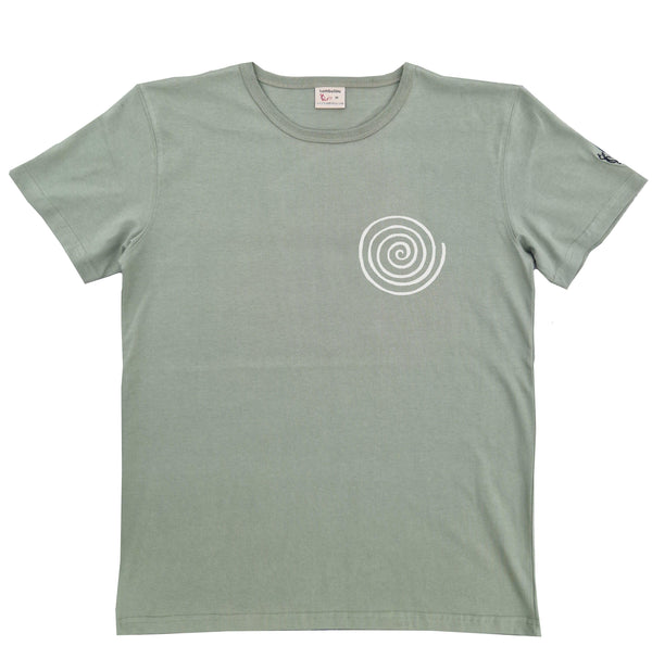 spirale pochette - T-shirt homme bio Sambalou couleur vertolive