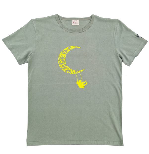 T-shirt homme bio Sambalou couleur vert olive lunaire