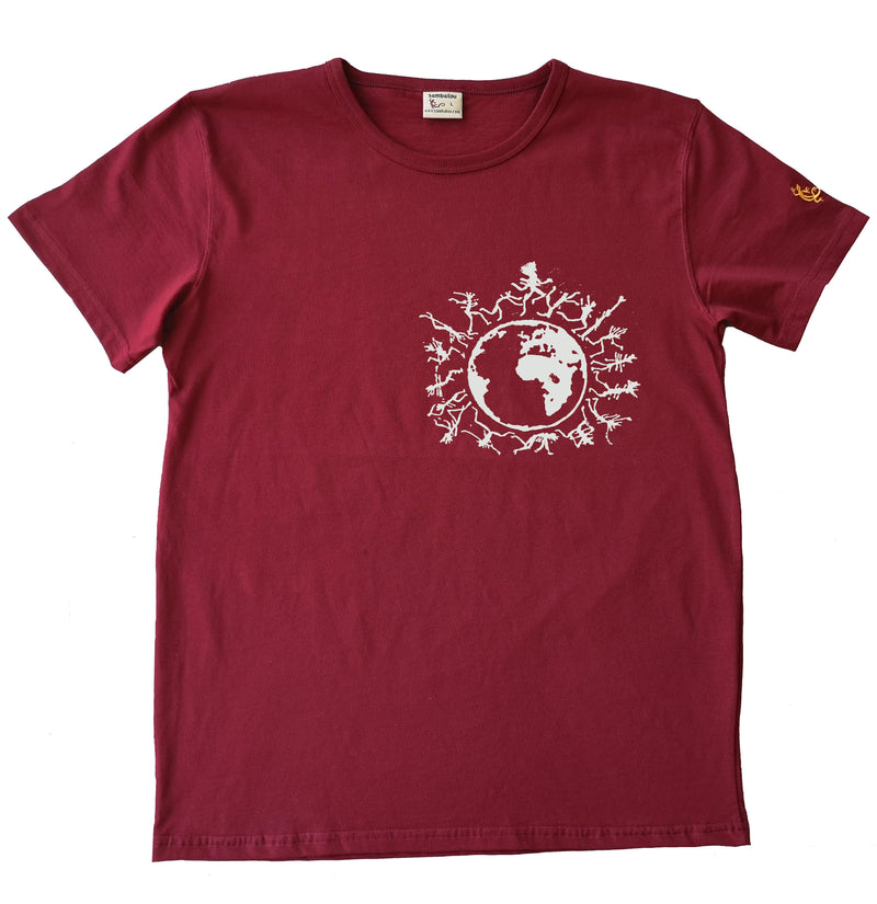 one people blanc - T-shirt homme rouge 