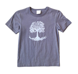 t-shirt enfant 10 ans gris arbre