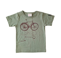 t-shirt enfant 3 ans vert vélo