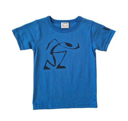 t-shirt enfant 4 ans bleu marcheur