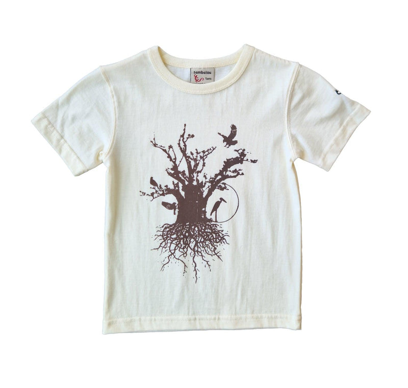 t-shirt enfant 5 ans blanc baobab