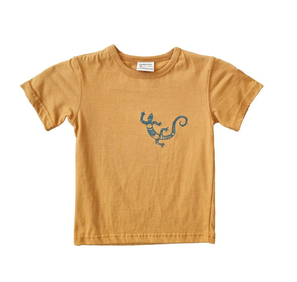 t-shirt enfant 5 ans jaune salamandre