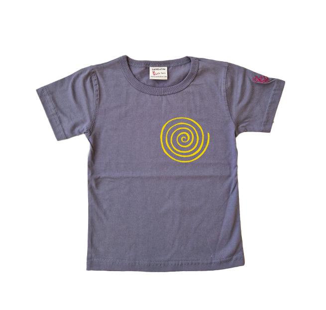 t-shirt enfant sambalou gris spirale