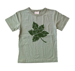 t-shirt enfant vert olive feuille city