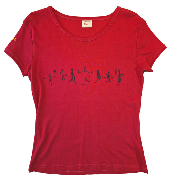 T-shirt femme BIO Col rond " Petit bonhomme " XL