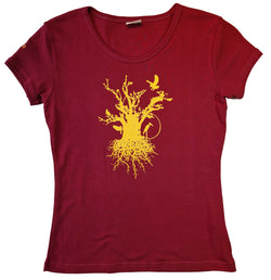 t-shirt femme bio couleur rouge baobaab XL