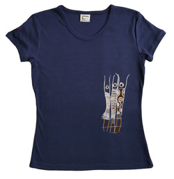 T-shirt femme BIO col rond " 3 danseuses "