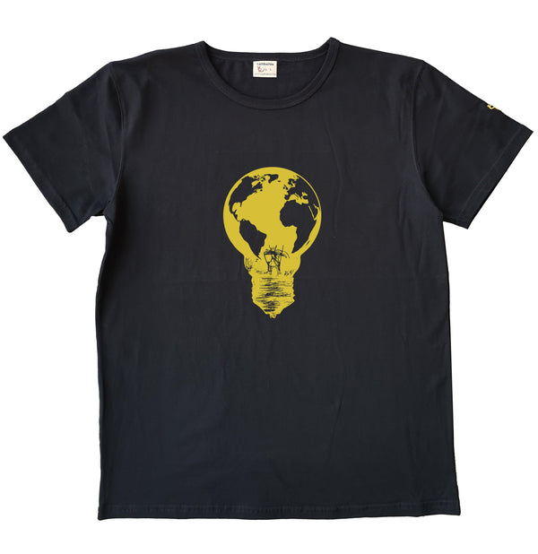 Ampoule jaune - T-shirt homme noir 2020