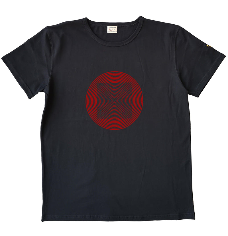 T-shirt "Illusquar" noir - T-shirt homme 100% coton biologique - Sérigraphie en Belgique - Tee shirts originaux et colorés - Sambalou