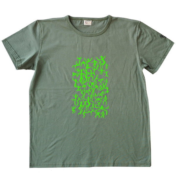 T-shirt homme bio Sambalou couleur vert kaki - out of balls 