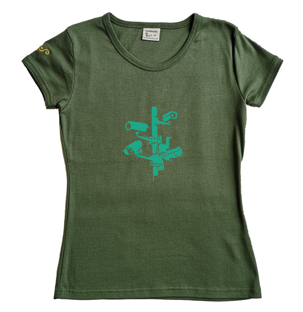 camerasam turquoise - t-shirt femme roxanne couleur vert kaki