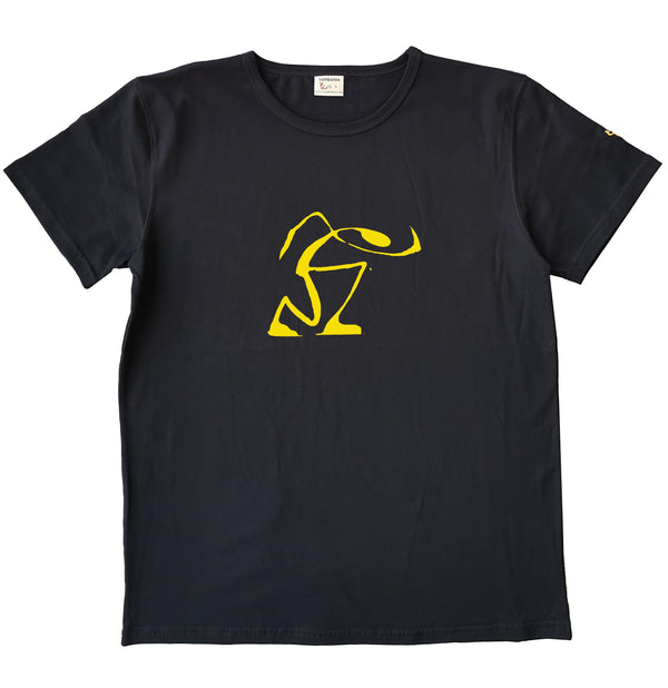 marcheur jaune - T-shirt homme noir 2020