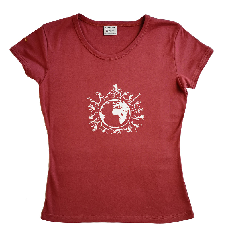 T-shirt femme BIO col rond " One people "