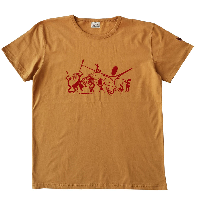 sambadance rouge - T-shirt homme jaune moutarde