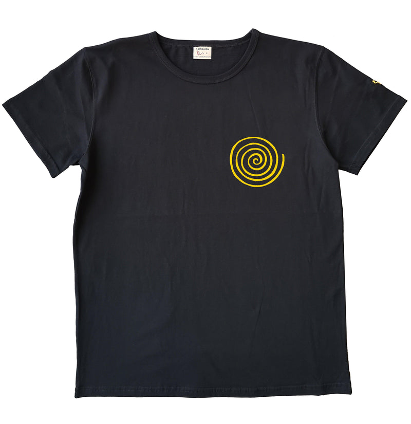 spirale pochette - T-shirt homme bio Sambalou couleur noir 2020