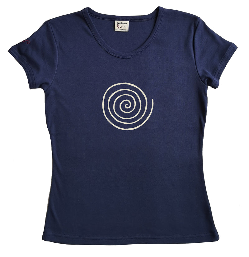T-shirt femme BIO col rond " Spirale "