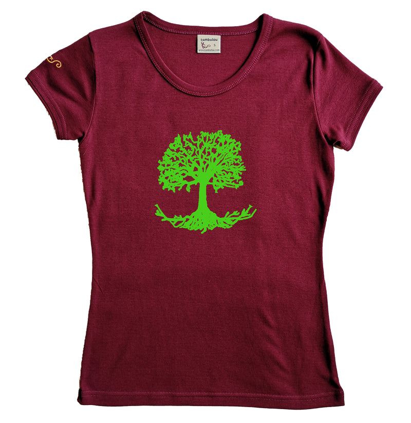 T-shirt femme BIO col rond " arbre baum "