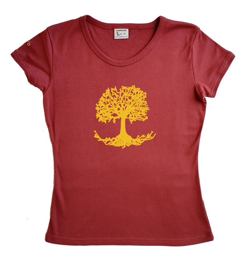 T-shirt femme BIO col rond " arbre baum "