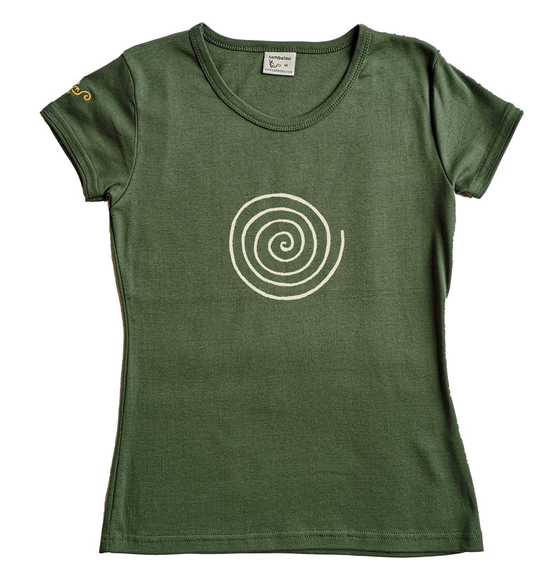 T-shirt femme BIO col rond " Spirale "