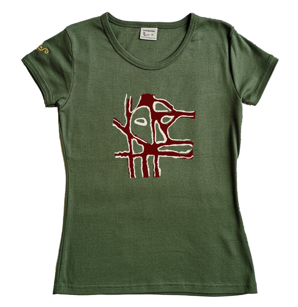 T-shirt femme BIO col rond " The mask "