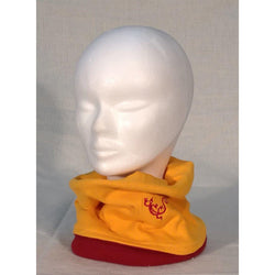 Turban jaune rouge - accessoires sambalou - tour du coup - coton biologique - protection idéal contre le froid